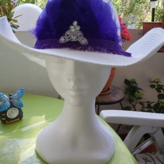 Cowboy blanco en tono morado