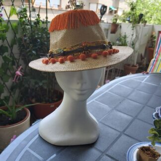 Fedora con tira ancha fantasía multicolor
